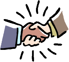Two people shaking hands—one in a blue sleeve, the other brown—symbolize connection after a Special Session.